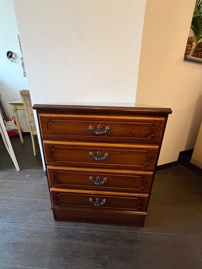 ②カリモク　karimoku 4段チェスト コロニアル　木製 収納家具 良品