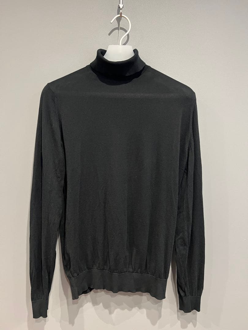 JOHN SMEDLEY ジョンスメドレー タートルネック M ブラック