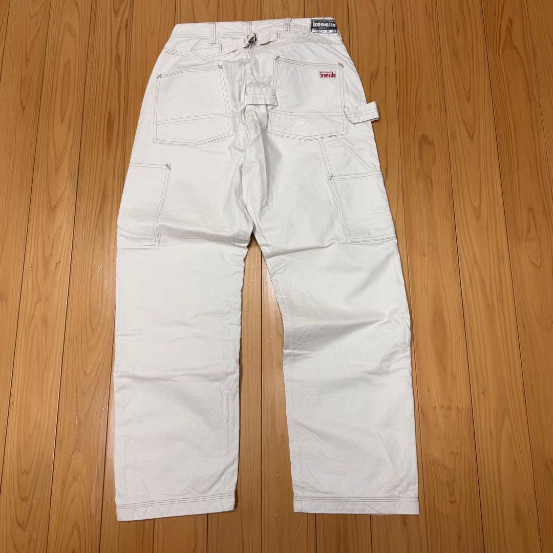 フリーホイラーズ ホワイト カーゴパンツ 複数ポケット　34インチ
