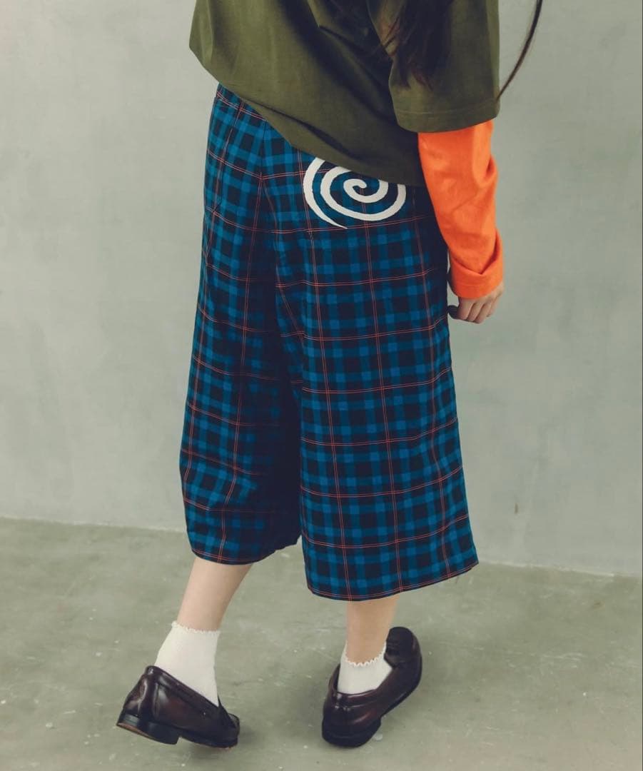 sol soonerorlater チェックバギーショーツM