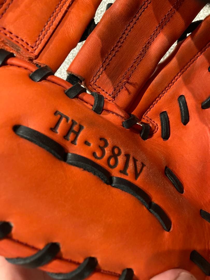 ハタケヤマ 軟式 ファーストミットTH-381V 一塁手用 Vオレンジ