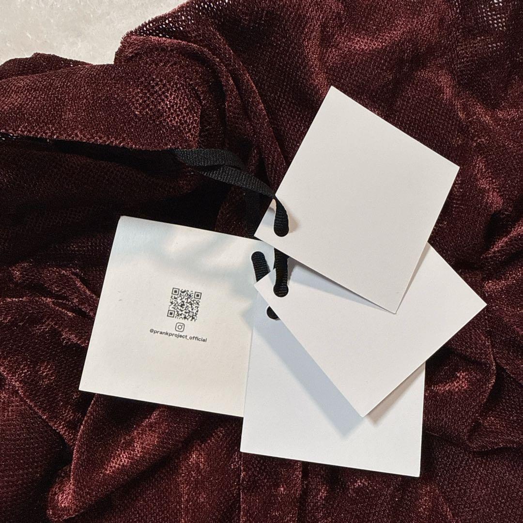 プランクプロジェクト Velour Mesh Turtleneck Top 赤