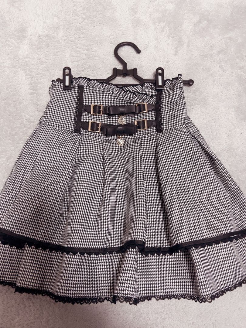 LIZLISA 2連リボンベルトスカパン千鳥柄