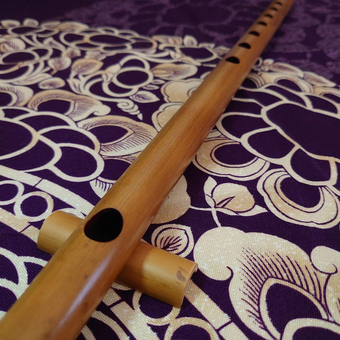 古典調　五本調子　拭漆　七穴 篠笛