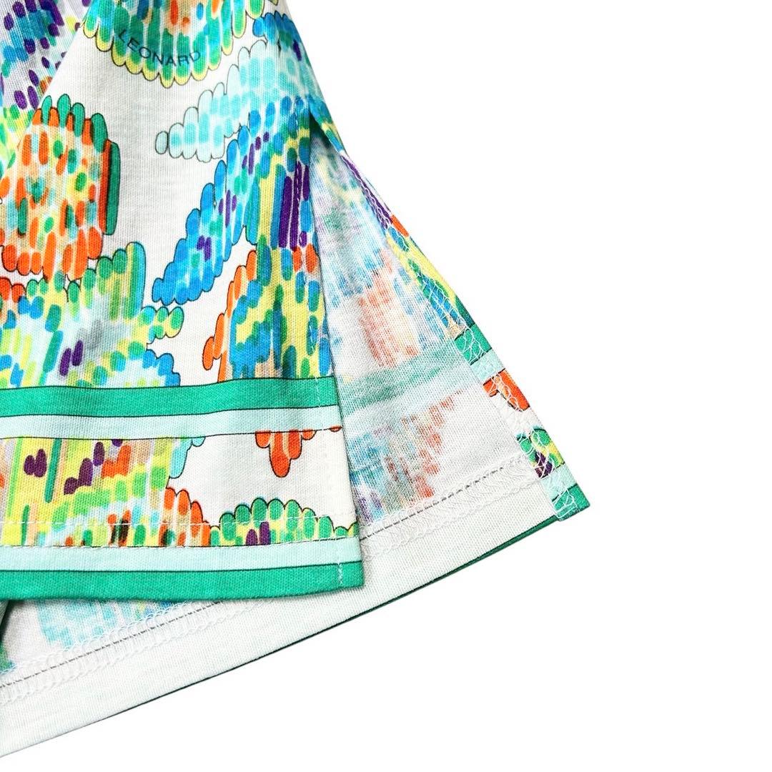 美品 LEONARD 半袖 総柄トップス レディースLL 三共生興取り扱い品