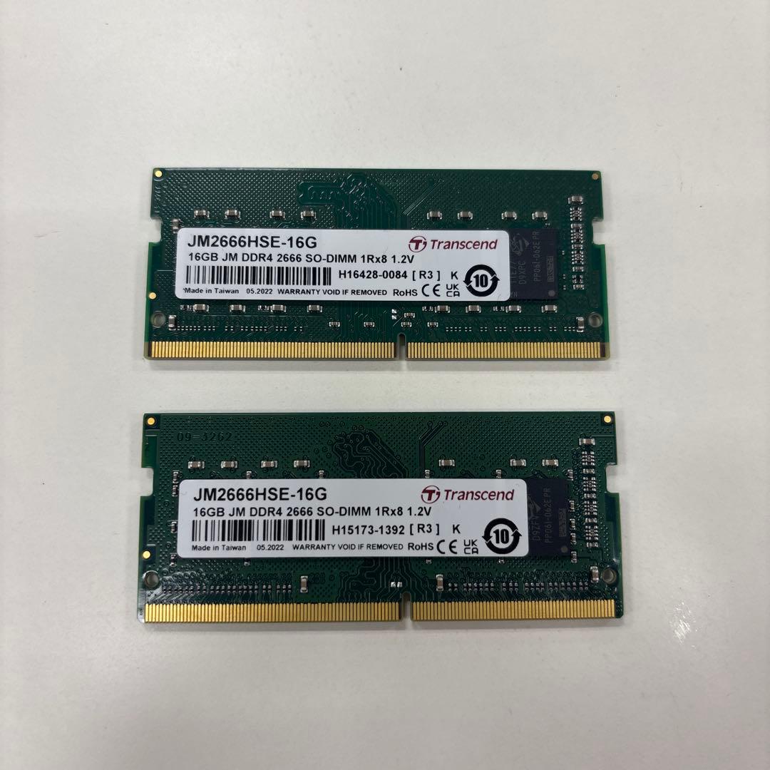 Transcend 16GB 2枚DDR4 2666MHz SO-DIMM