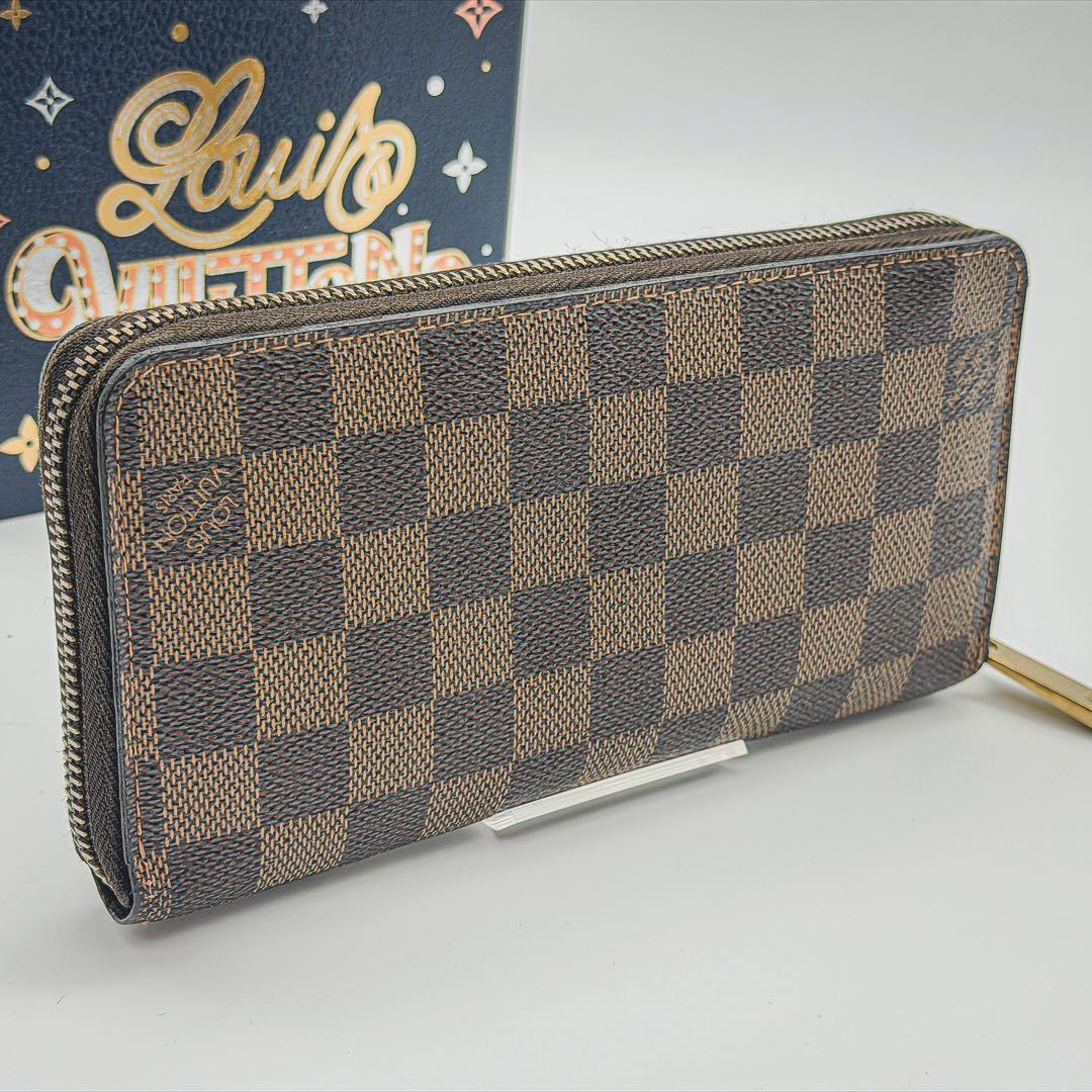 【最高峰美品】ルイヴィトン ダミエ ジッピーウォレット 長財布 エベヌ