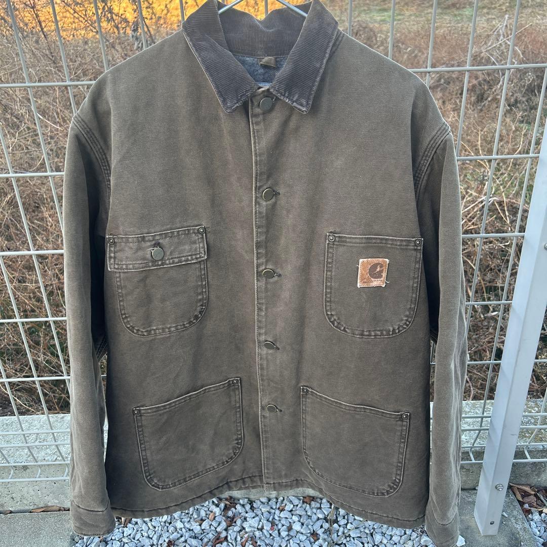 USA製　Carharttカーハートミシガンチョアコート M カバーオールCHT
