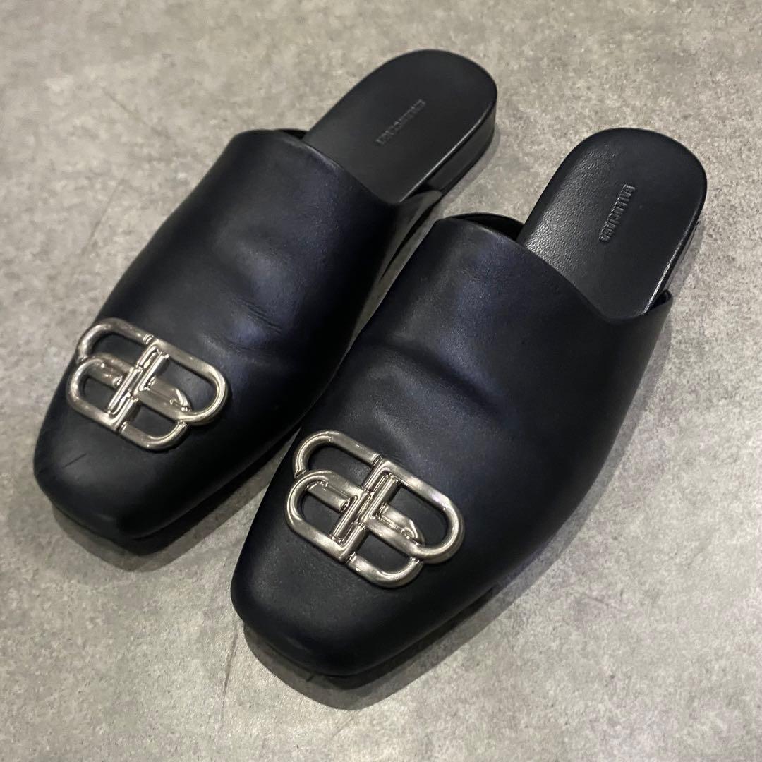 balenciaga BB MULE レザーサンダル size 40 ブラック