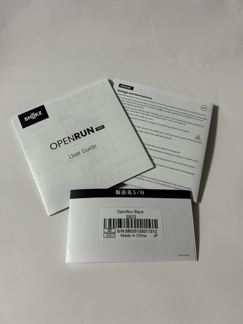 SHOKZ OpenRun 骨伝導イヤホン（ブラック）