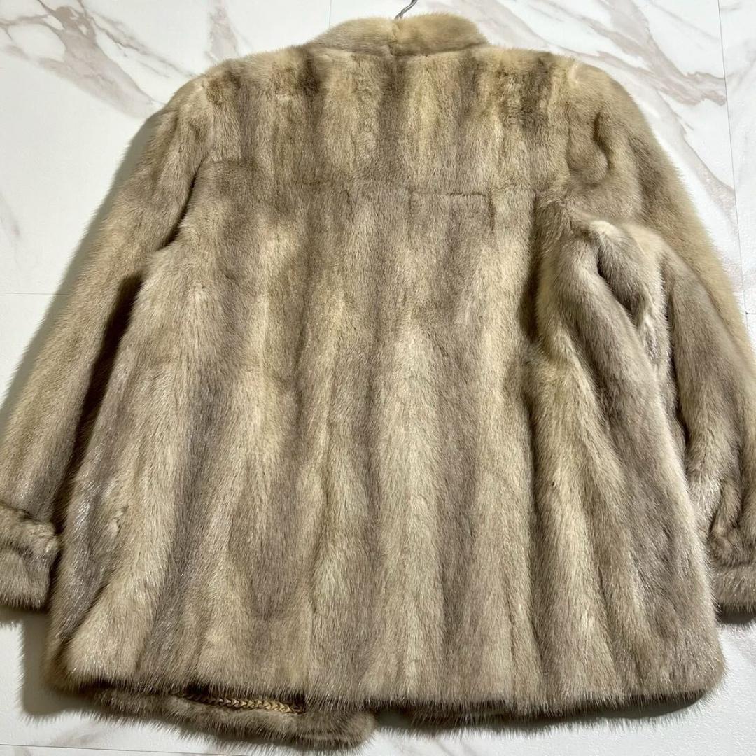 サファイヤミンク ロング リアルファー コート 毛皮 毛並み◎ レディース