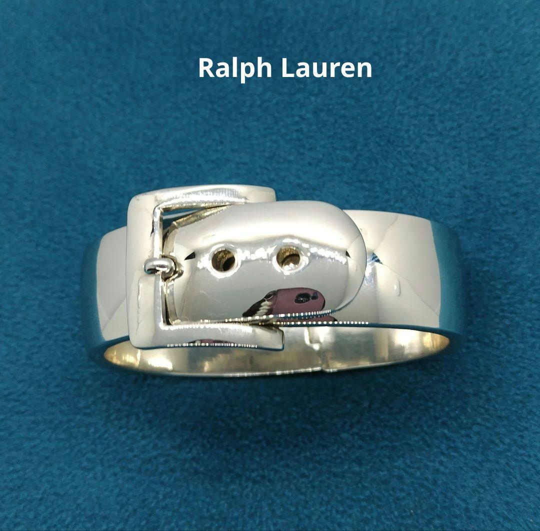 ラルフローレン　シルバー バックルデザイン バングル