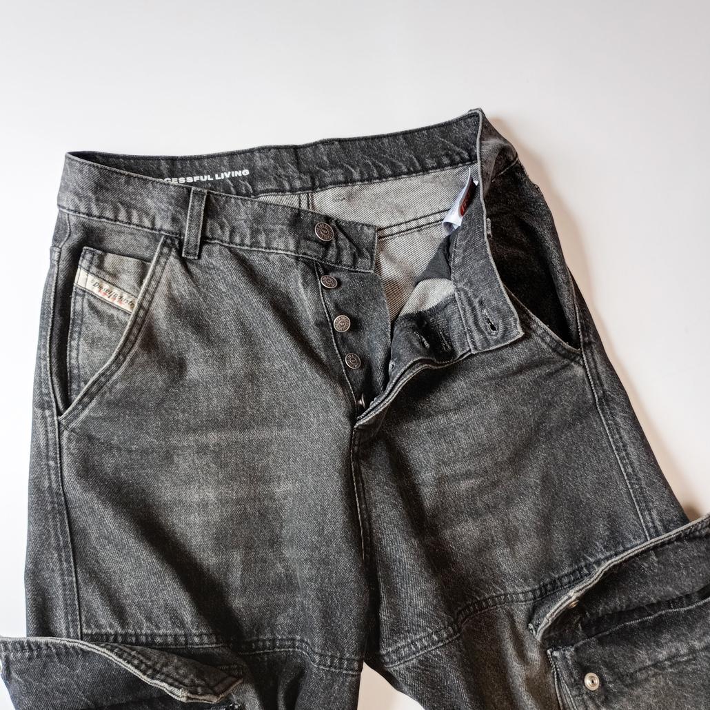 DIESEL D-SIRE-CARGO-S デニムカーゴパンツ ブラック 23