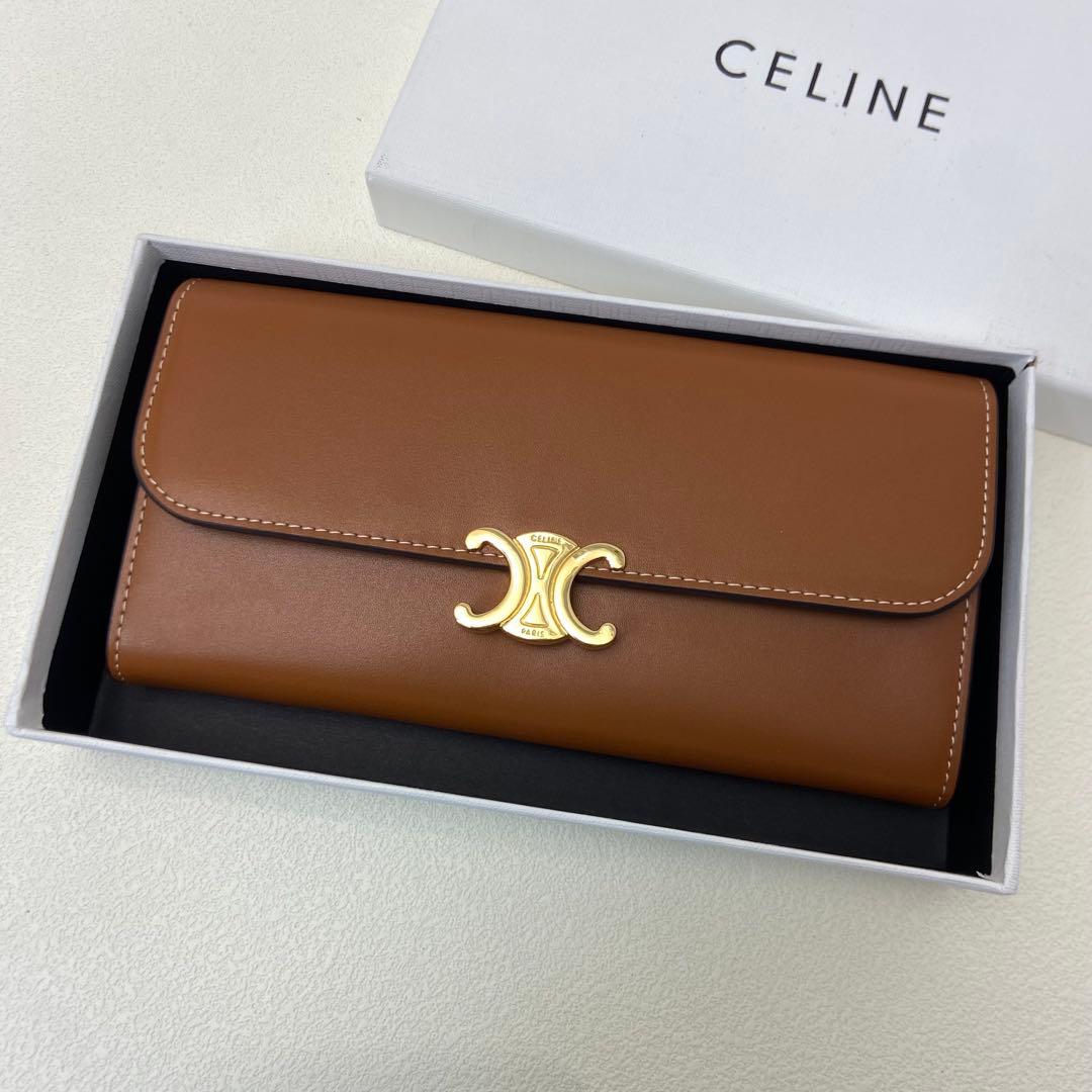 CELINE ブラウン 二つ折り財布