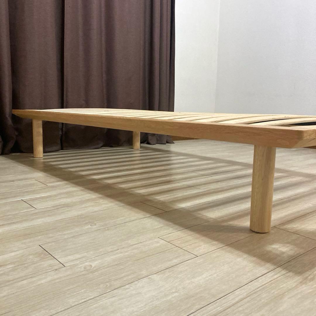 【自社配送エリア限定販売】MUJI/無印良品/オーク材木製ベッドフレームSサイズ