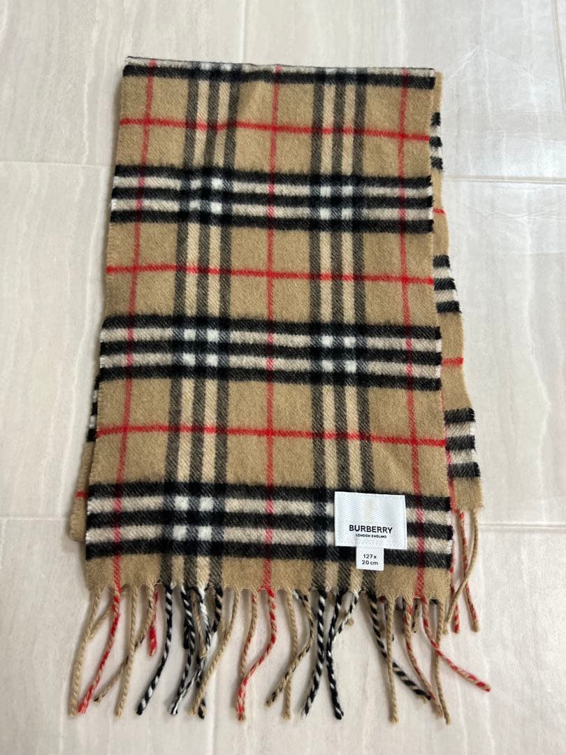 BURBERRY チェック柄キッズマフラー