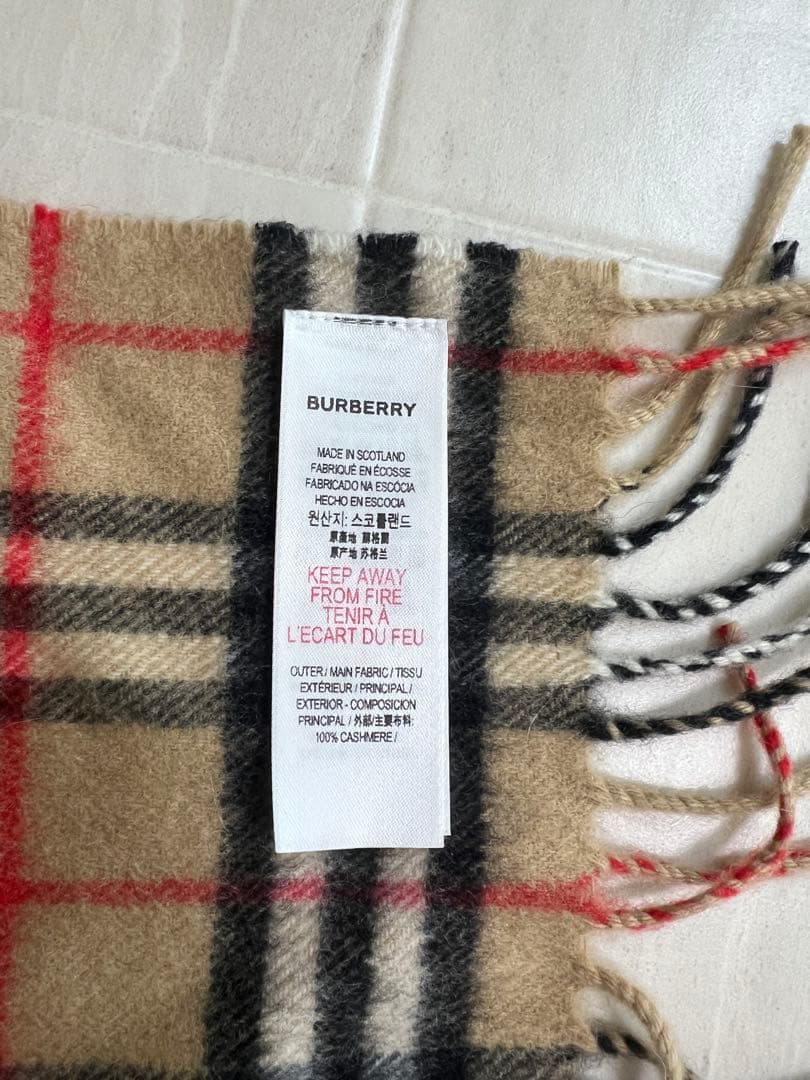 BURBERRY チェック柄キッズマフラー