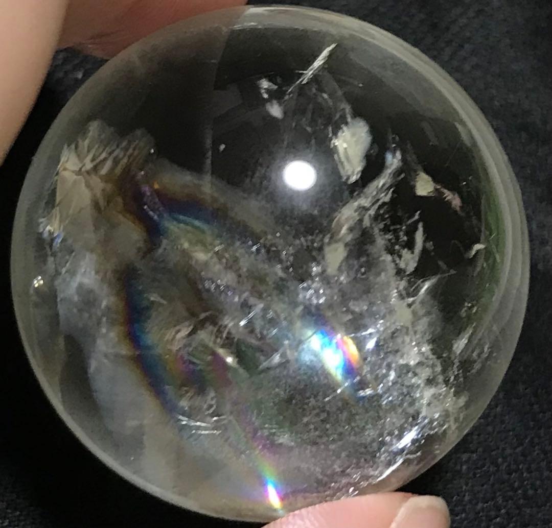 天然石　ブラジル　セラデカブラル産　レムリアンシードクリスタル　スフィア　丸玉