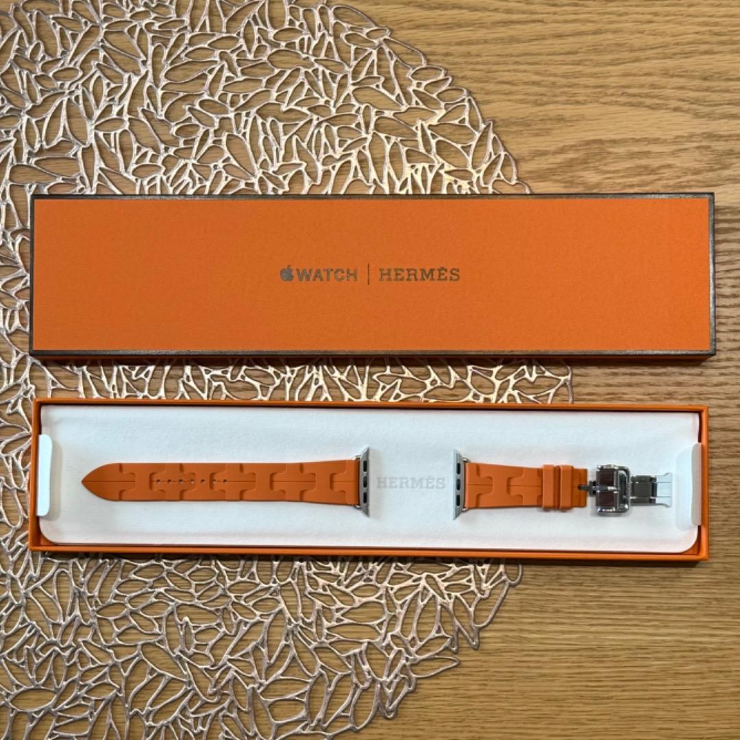 アップル ウォッチ エルメス バンド キリム オレンジ 38-42mm バレニア
