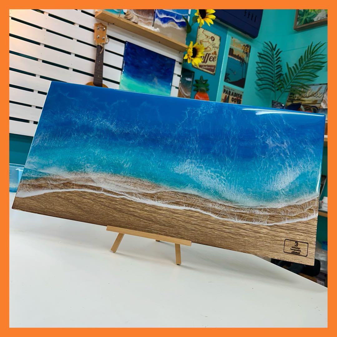 ミドルサイズパネル No.201 オーシャンパネル　レジンアート　海アート