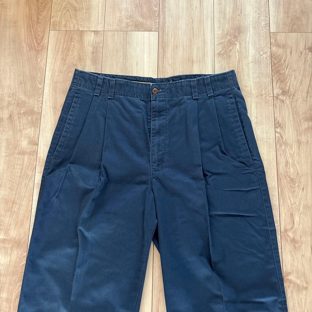 90's USA製 DOCKERS Tuck Cotton Slacks W33