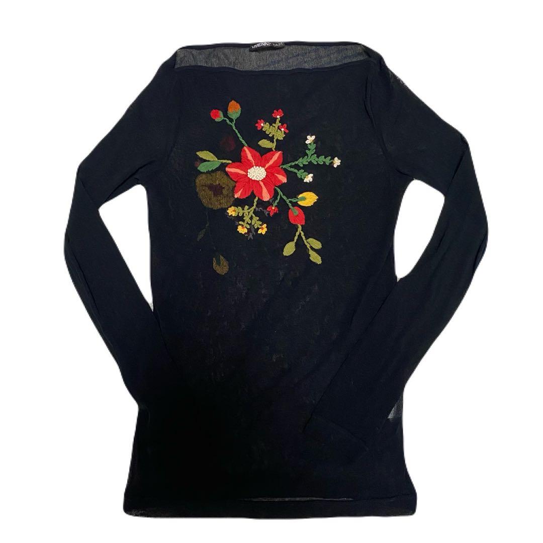 Vivienne Tam power net embroidery tops刺繍