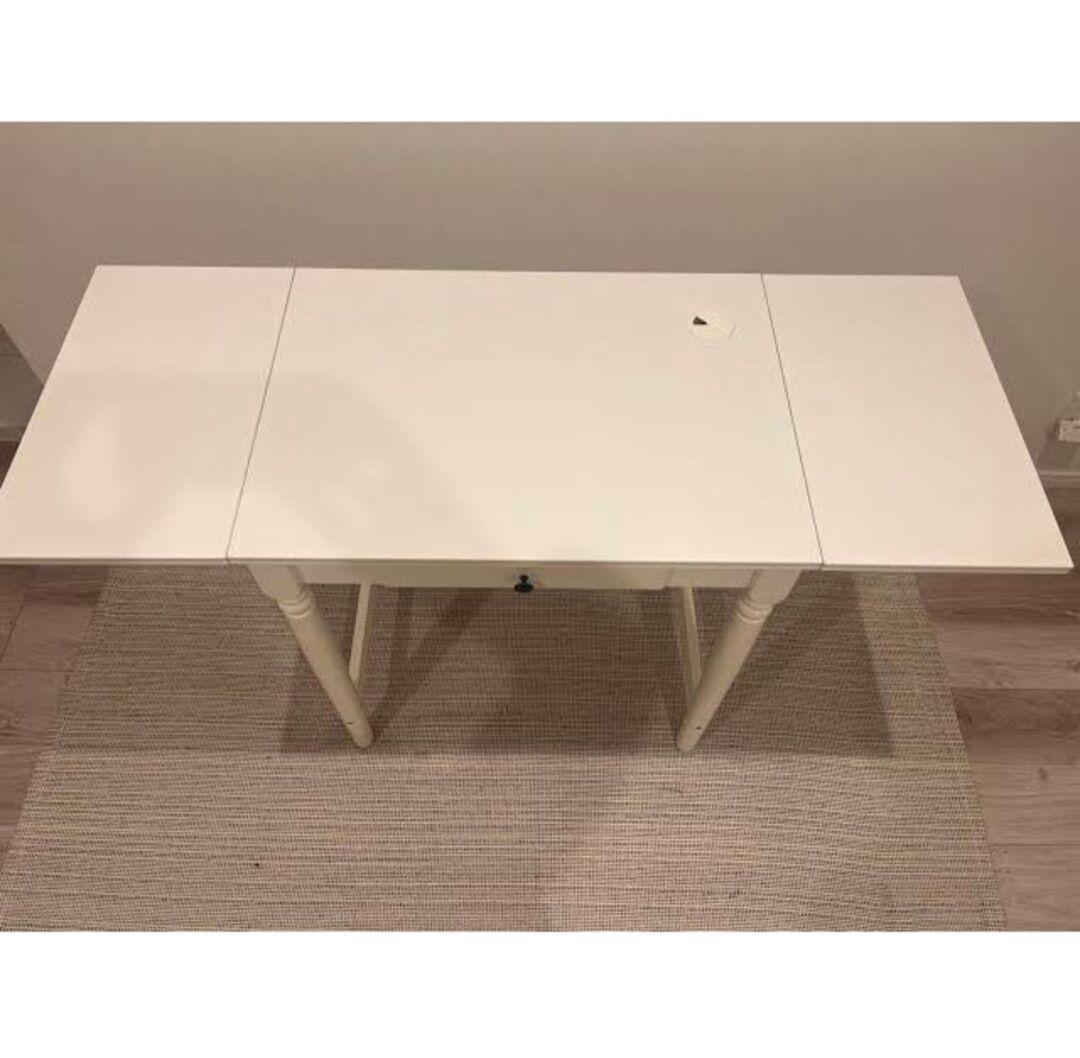 【すまいる】IKEA INGATORP インガートルプ　伸長式テーブル