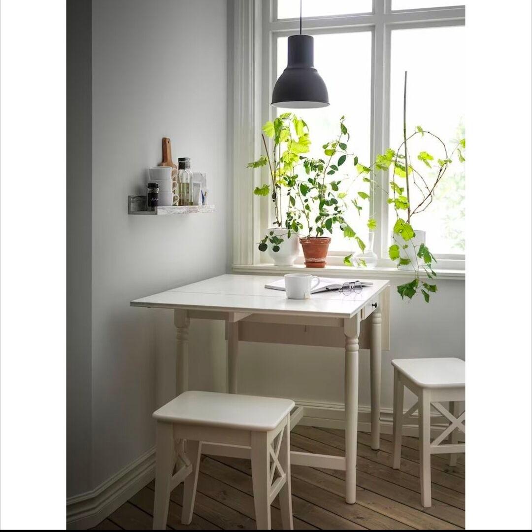 【すまいる】IKEA INGATORP インガートルプ　伸長式テーブル