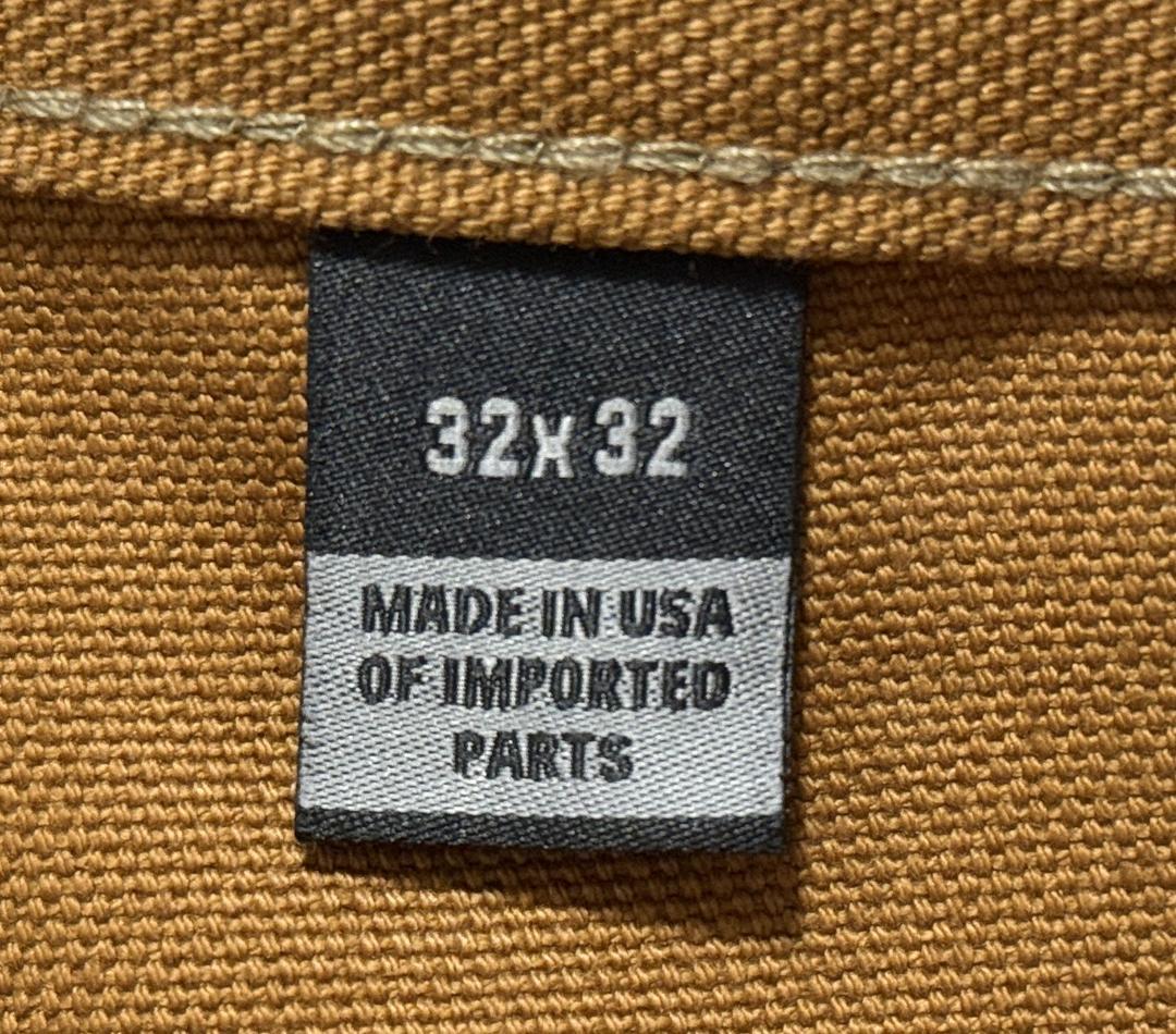 新品 カーハート 米国製 B01フィルムダック ダブルニー パンツ W32L32