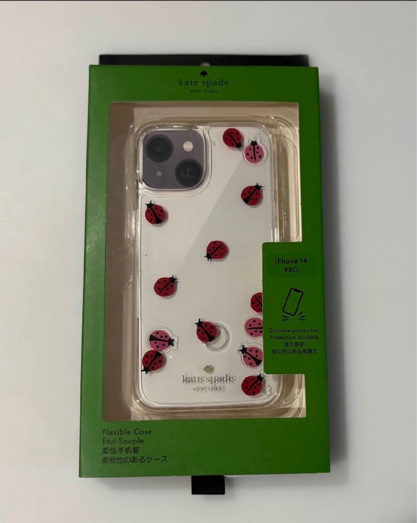 値引き歓迎☘️ケイトスペード iPhone14Pro対応ケース クリア KA555