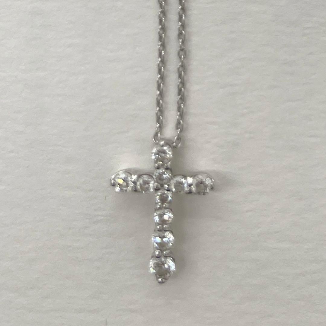 ポンテベッキオ ダイヤモンド クロス ネックレス K18WG