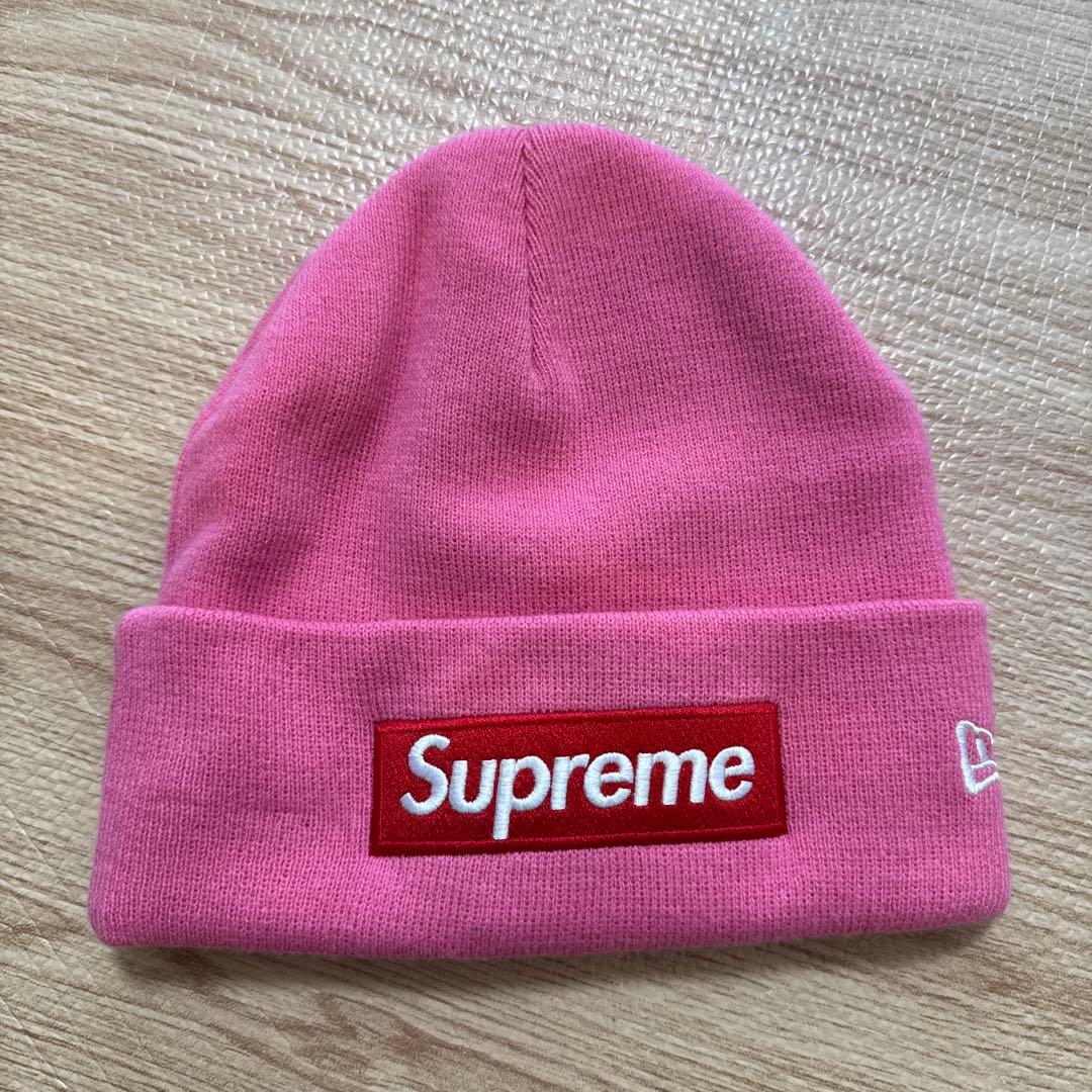 25AW Supreme New Era Box Logo Beanie ピンク