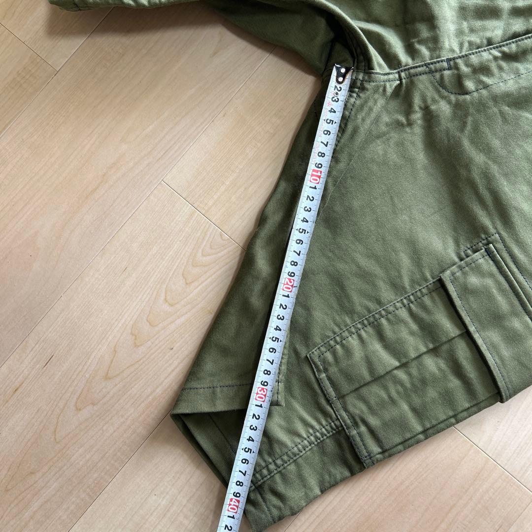 桃太郎ジーンズW32 カーゴショートパンツ オリーブグリーン