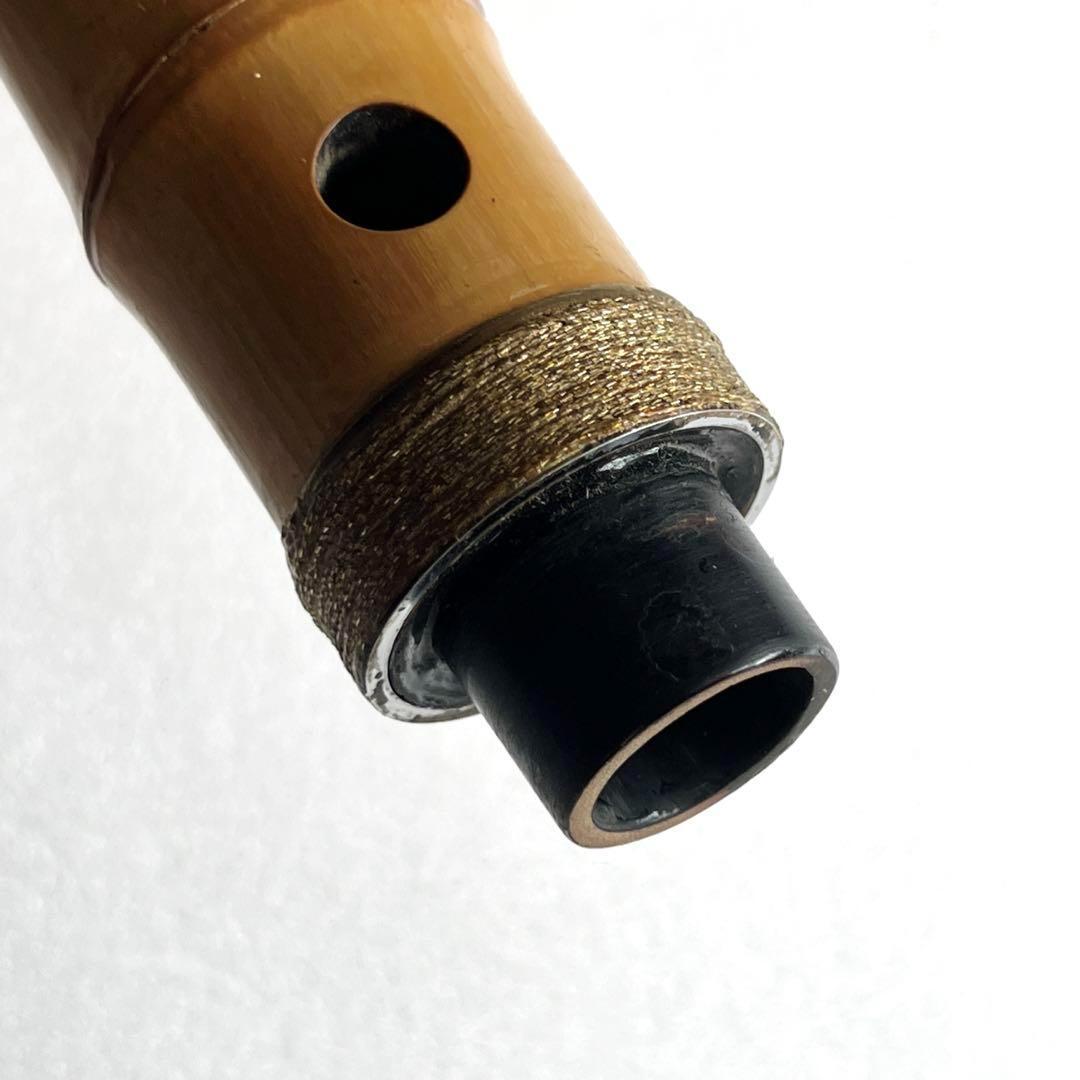 尺八本体　 5穴 金属リング　一尺八寸