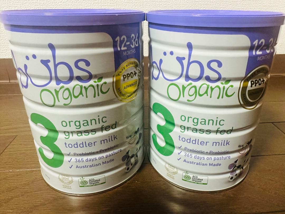 Bubs Organic 3 粉ミルク 12-36ヶ月　2缶セット