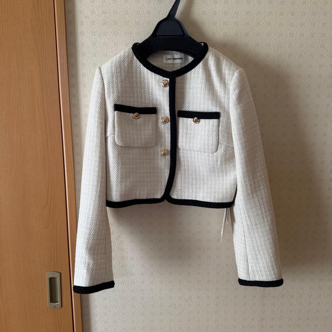 LILY BROWN ツイードショートジャケット