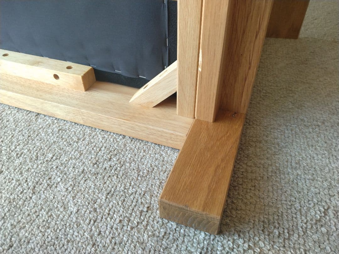 【訳あり美品】MUJI/無印良品 オーク材ソファ2シーター/フェザーコイル/木製