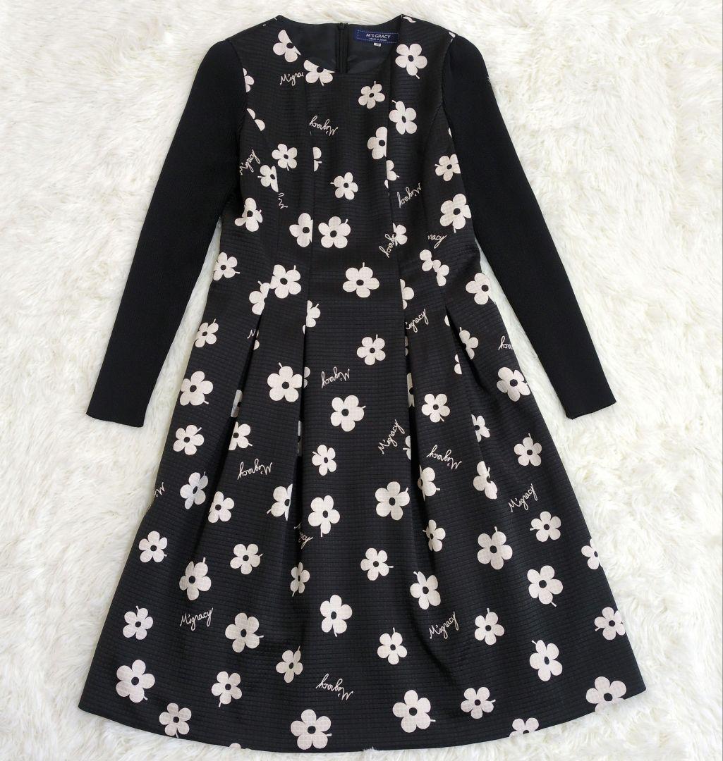 美品　現行　M'S GRACY　カメリア　ワンピース　ジャガード　雑誌掲載
