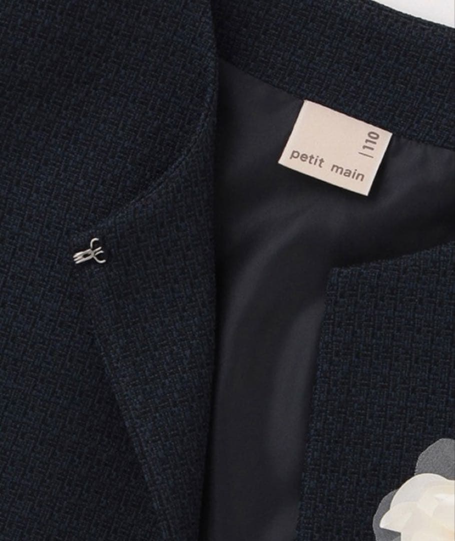 新品petit main◇プティマイン花柄ワンピース　ジャケットフォーマル120