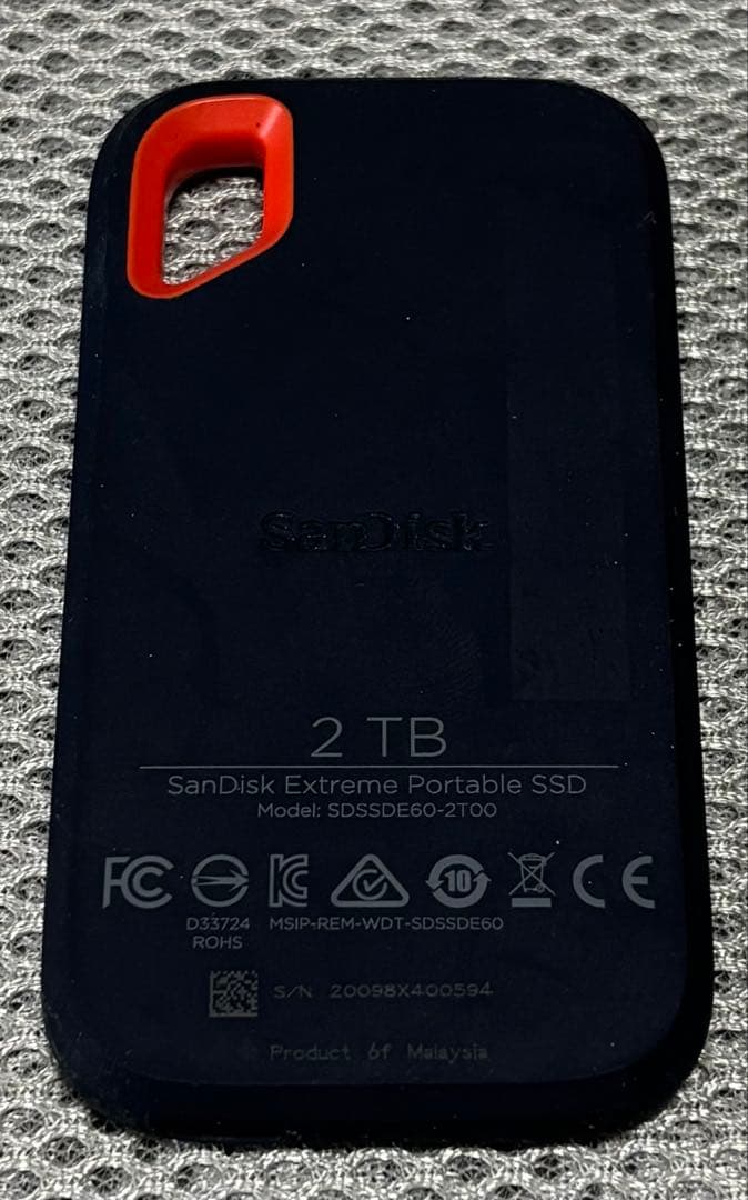 外付けハードディスク・ドライブ SanDisk Extreme Portable SSD 2TB