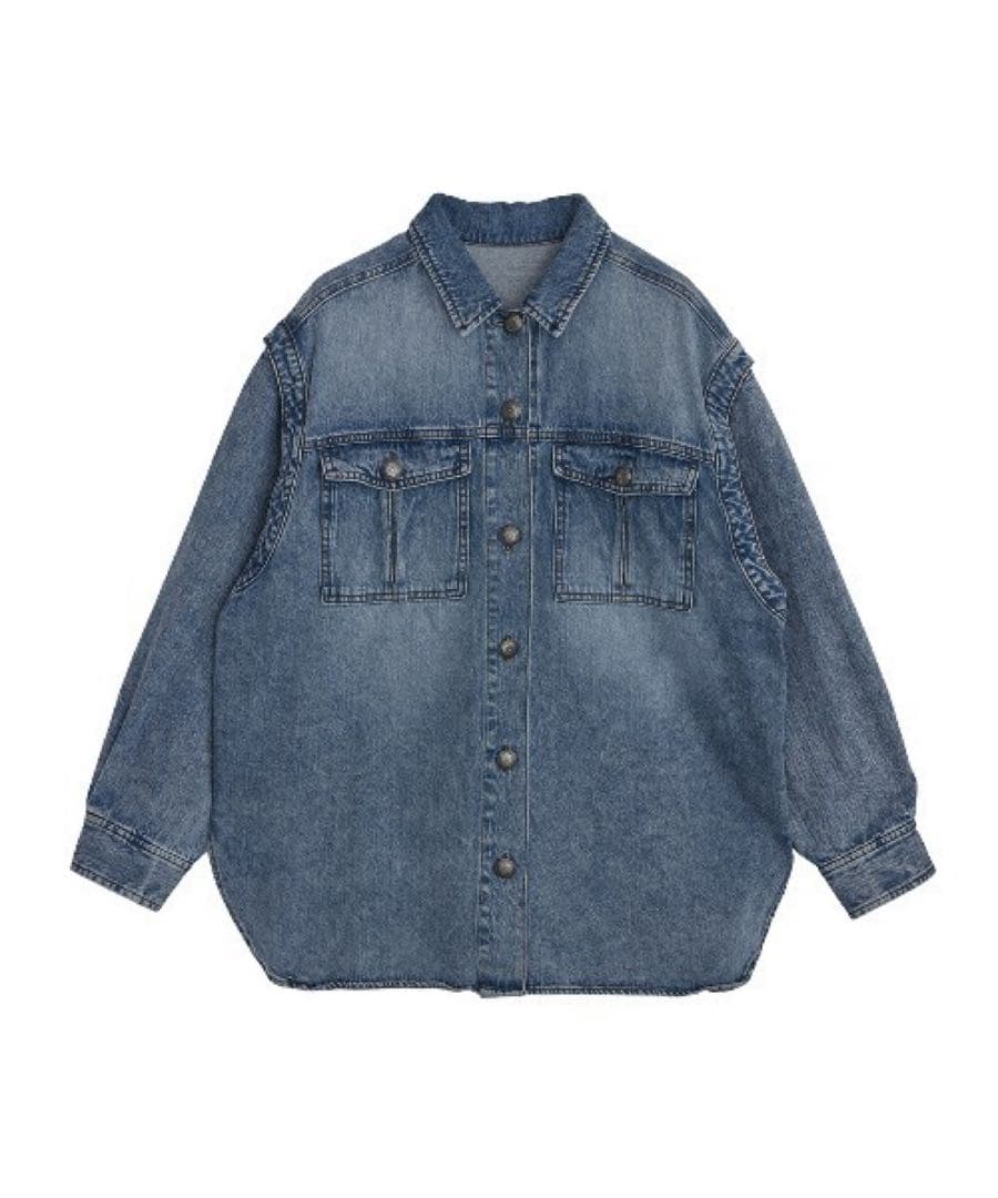 ジャケット・アウター Ameri DETACHABLE SLEEVE DENIM SHIRT
