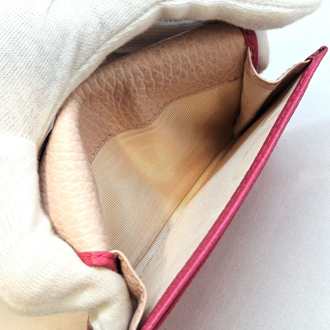 GUCCI GGロゴ マーモント レザー 名刺入れ カードケース ピンク