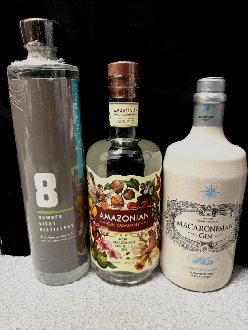 ジン　3種セット　アマゾニアンジン　マカロネシアン ホワイトジン　ナンバーエイト