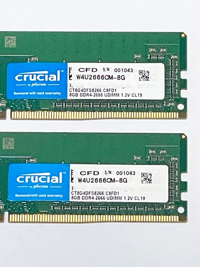 Crucial PC4-2666 8GB メモリ 8×2(16GB)