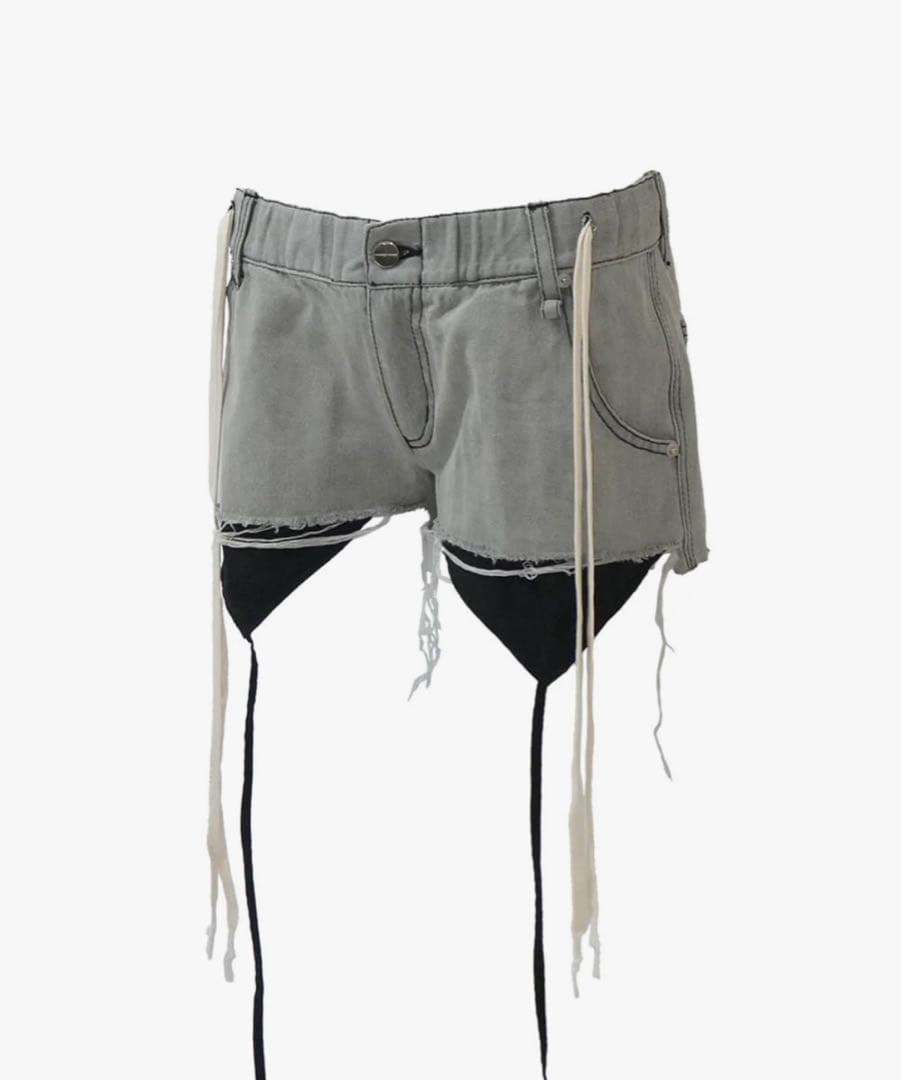 パンツ theredthread S garter denim shorts