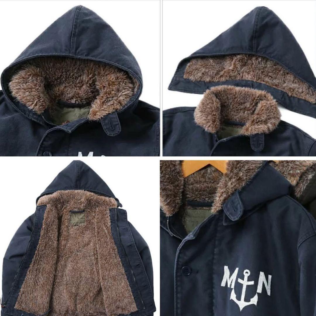 HOUSTON デッキジャケット 裏ボア Lサイズ 常田大希着用 ネイビー