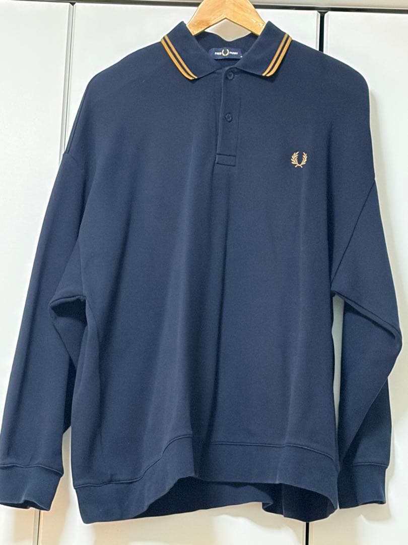 FRED PERRY × BEAMS / 別注ピケロングスリーブポロシャツ　美品