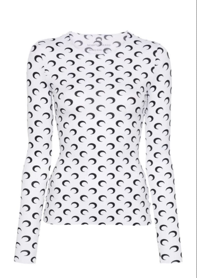 marine serre crescent moon セカンドスキン シャツ