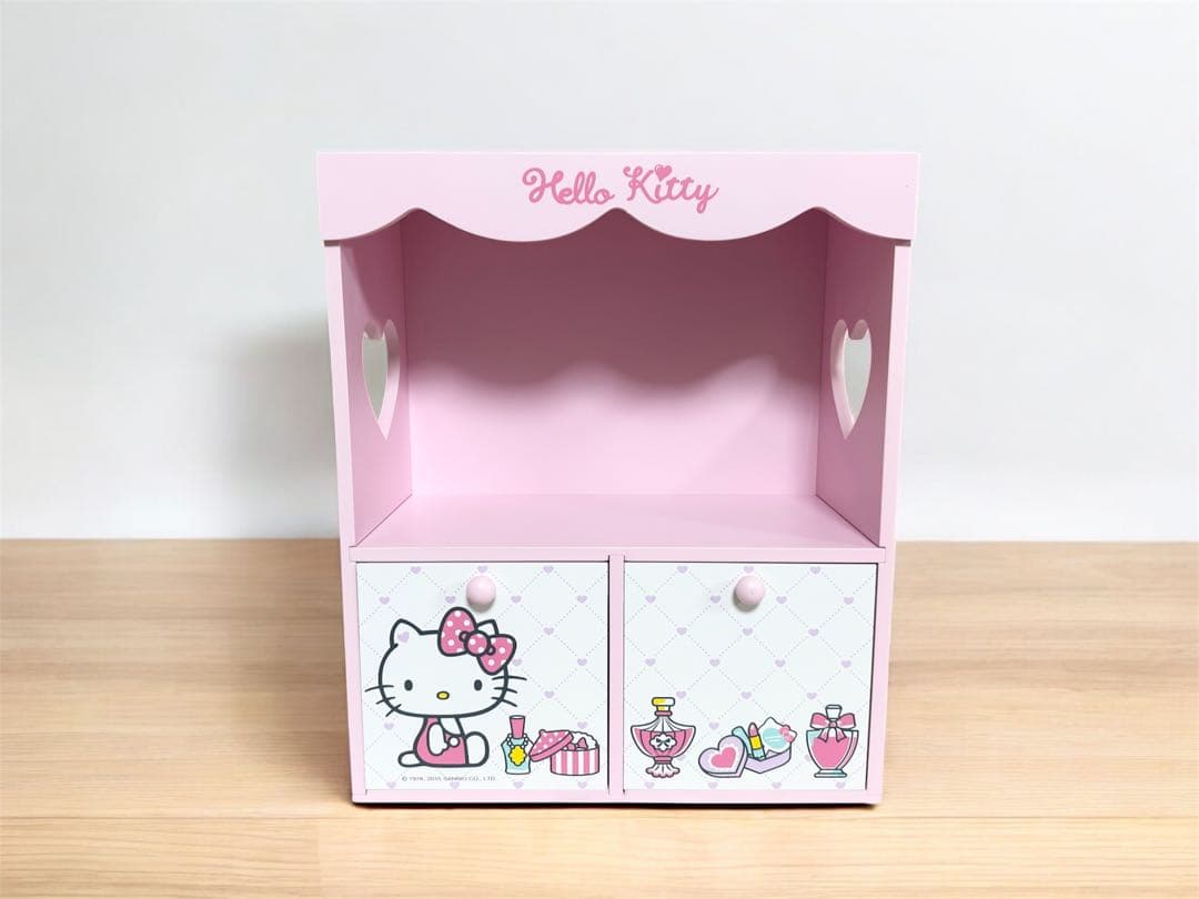 れあ♡ 　Hello Kitty 木製収納ボックス　キティ棚
