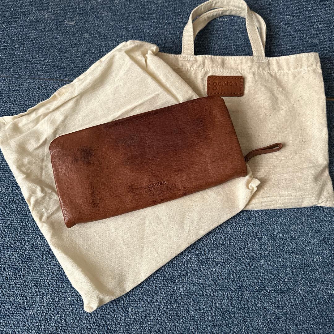 【新品未使用】ゴートヌメ　ラウンドファスナー　長財布　レンガ　genten
